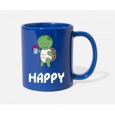 Happy Royal Blue Mugs