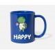 Happy Royal Blue Mugs