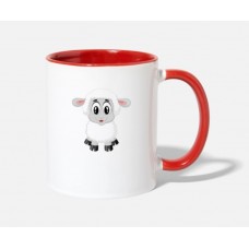 Lamb White/Red Mugs