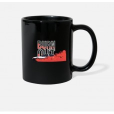 Burn Out Black Mugs