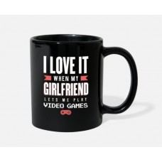 I Love Girl Friend Black Mugs